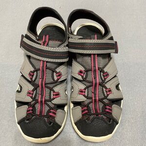 Wonder Nation Boys Grey Black Red Fisherman Sport Sandals Size 4 Kids
